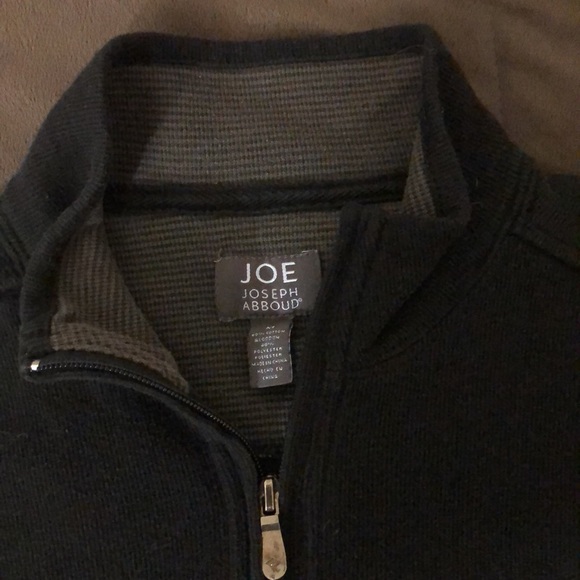 Joseph Abboud Black Quarter Zip - Picture 2 of 3
